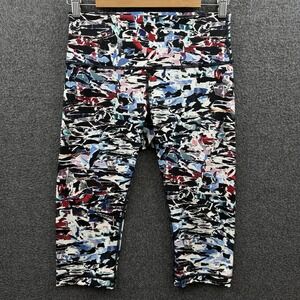 Lululemon Wunder Under Crop Womens 8 High‎ Rise Tight Culture Clash Multi Black